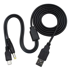 For Sony PSP 1000/PSP Silm Lite 2000/3000 2In 1 USB Data Charge Cable Cord - Picture 1 of 3