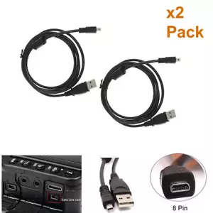 2X USB Cable for Kodak U-8 EasyShare C713 Z710 Z740 C913 M753 P850 V1003 Z1012 - Picture 1 of 11