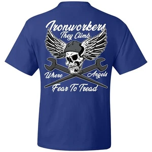 IRONWORKER T-SHIRT | SCHWEISSSER T-SHIRT| BLAUER KRAGEN T-SHIRT| IRONWORKER GEAR | - Bild 1 von 2