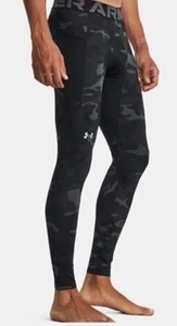 Under Armour Herren ColdGear Infrarot bedruckte Leggings 1381747 schwarz Tarnmuster Small - Bild 1 von 5