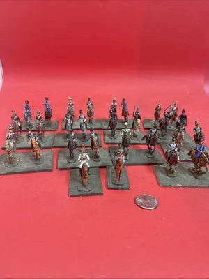 Vintage Napoleonic Era Cavalry Figures – Painted Wargame Army Lot.    #29 - Image 1 of 4