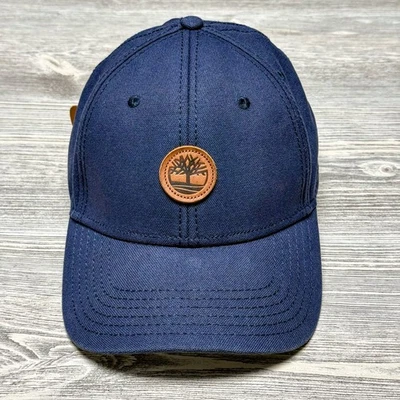 Gorra Timberland Gorra Azul Marino Lona Cuero Correa Original 10061 Árbol Logo Foto 1 de 4