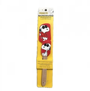 Set of 2 Peanuts Snoopy Silicone Spatulas Large and Small Joel Cool For Kitchen - Picture 1 of 4