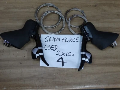 USED PAIR SRAM FORCE Carbon 10 X 2 speed SHIFTERS  VERY GOOD  (rim brakes) (4) - Image 1 of 4