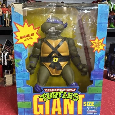 1989 PLAYMATES DONATELLO com BO TEENAGE MUTANT NINJA TURTLES FIGURA TAMANHO GIGANTE 13” - Imagem 1 de 4