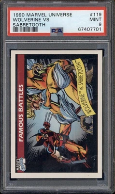 1990 Impel Marvel Universe #119 Wolverine Sabretooth PSA 9 - Image 1 of 2
