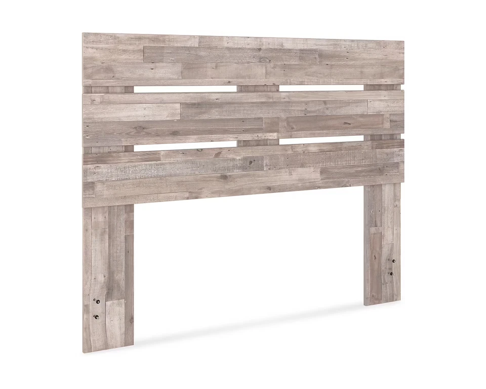 Signature Design by Ashley Neilsville Platform Queen Whitewash Butcher Block