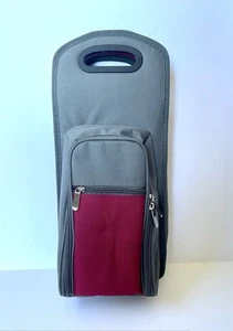 Insulated Picnic Purse Complete Set New Corkscrew Bottlecup Glass/mug Napkin 17” - Picture 1 of 15