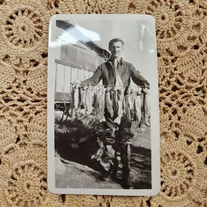 Vintage 1930er Foto 1938 Fischer Fisch Fischer & Hund Denver Colorado - Bild 1 von 11