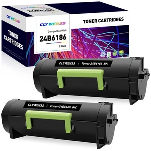 Clywenss 24B6186 Toner mit hoher Kapazität 2er-Pack für Lexmark M3150 XM3150 Drucker - Bild 1 von 3