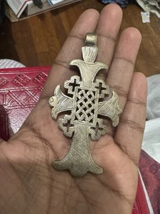 Äthiopisch Koptisch Christlich Kreuz Anhänger Äthiopien, Afrika Handarbeit - Bild 1 von 4