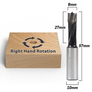 8mm Brad Point Boring Bit - Right Hand - 57mm - 10mm Shank - Yonico 41108R - Picture 1 of 1