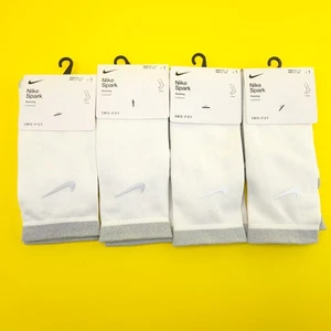4er-Pack Nike Spark gepolsterte Crew-Laufsocken Größe Medium 8-9,5 Herren weiß - Bild 1 von 6