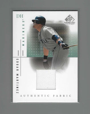 Edgar Martinez 2001 SP Game Used Edition Authentic Fabric #EM Relic *FREE SHIP* - Image 1 of 2