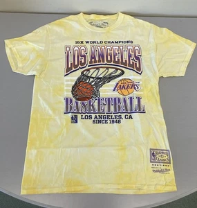 Los Angeles Lakers Mitchell & Ness T-Shirt Size M 16x World Champions Tie Dye - Picture 1 of 9