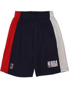 NBA Boys Sport Shorts 10-11 Years Medium Navy Blue Colourblock Polyester SH05 - Picture 1 of 3