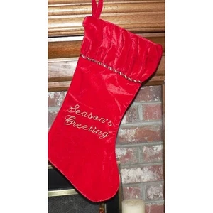 Season Greetings Velvet Christmas Stockings Variety Wholesale - Picture 1 of 4