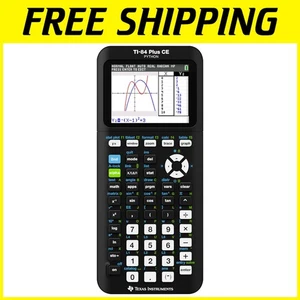 Lightweight Black TI-84 Plus CE Graphing Calculator with Rechargeable Battery - Picture 1 of 12