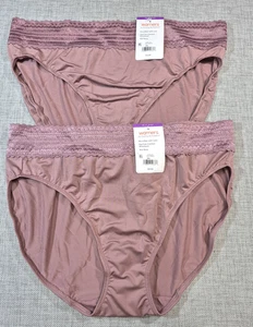 Warners Panties  2 pairs of New Mauve/Pink  Lace mid waist Size 2XL. NEW - Picture 1 of 4