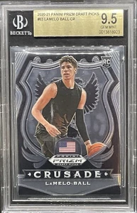 2020-21 PANINI PRIZM DRAFT PICKS #83 LAMELO BALL ROOKIE RC BGS 9.5 GEM MINT - Picture 1 of 2