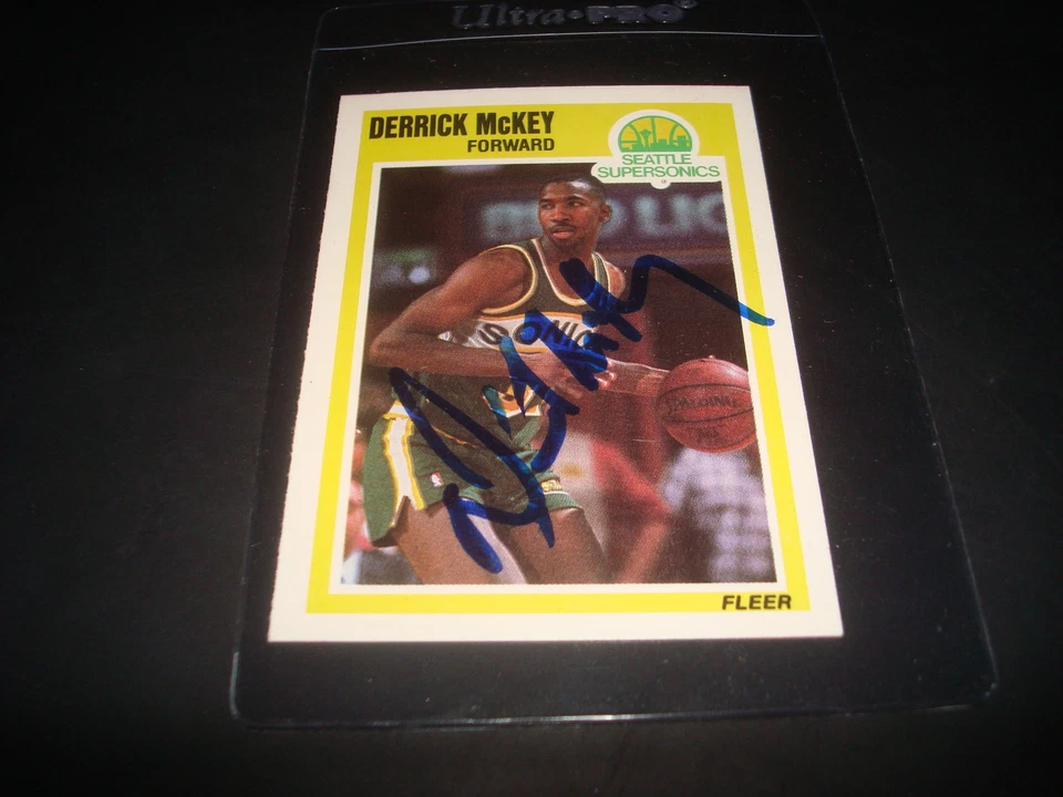 Derrick McKey Supersonics Alabama 1989 Fleer #149 firmado autógrafo auténtico  Foto 1 de 1