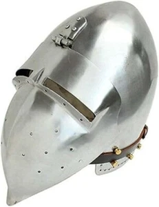 Casco Klapvisor Bascinet Medieval Templario Cruzado Casco Caballero Medieval Casco - Imagen 1 de 16