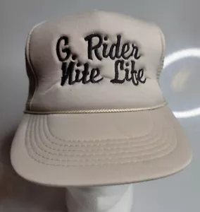 VINTAGE SNAPBACK G. RIDER NITE LIFE HAT CAP M/L - Picture 1 of 6