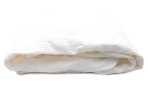  Laken Tuch Überwurf 100% Leinen "Stonewashed" 240x260 cm, Off White soft - Bild 1 von 2