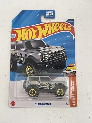 Hot Wheels 21 Ford Bronco Grey HW Hot Trucks 20/250 Mattel - Image 1 of 4