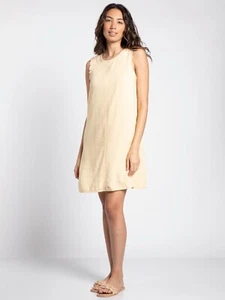 Thread & Supply Yellow Summer Solstice Raw Hem Sleeveless Dress Size Medium Midi - Picture 1 of 11