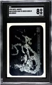 1990 Impel Marvel Series 1 - #MH5 Spider-man v Green Goblin - Graded SGC 8 NM-MT - Picture 1 of 2