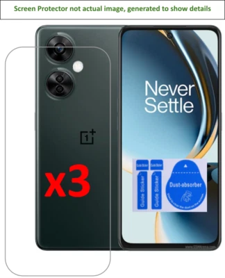 3x OnePlus Nord N30/N30 SE Screen Protector w/ cloth and installation stickers - Image 1 of 3