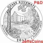 2017 P&D Ozark Riverways Scenic Park Quarter Missouri U.S.Low Cost $1.59 PD ATB
