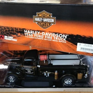 Harley-Davidson 1940 Ford Feuerwehrauto 1:16 Druckguss Metallbox: 18,5x7,9x7,1 Zoll. GEBRAUCHT - Bild 1 von 10