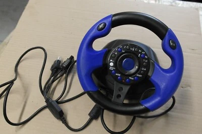 Tri Format Steering Wheel (BW-333B) for PS2 Xbox Gamecube / no Pedal - Image 1 of 4