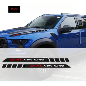 2,7 L doble turbo capó calcomanías emblema para camioneta Ford F150 Ecoboost V6 2 piezas - Imagen 1 de 5