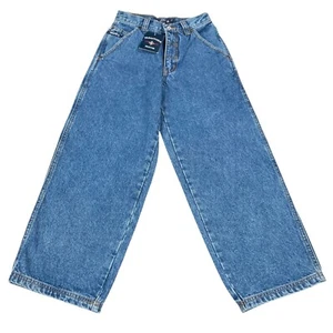 Vintage 90s Nautica Loose Jeans Youth Boys Size 24 (22x23.5) Blue Denim NEW - Picture 1 of 9