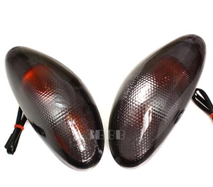 Smoked Front Turn Signal Indicator for Suzuki GSX 600F 750F K4-K5 Katana 98-07 - Picture 1 of 6
