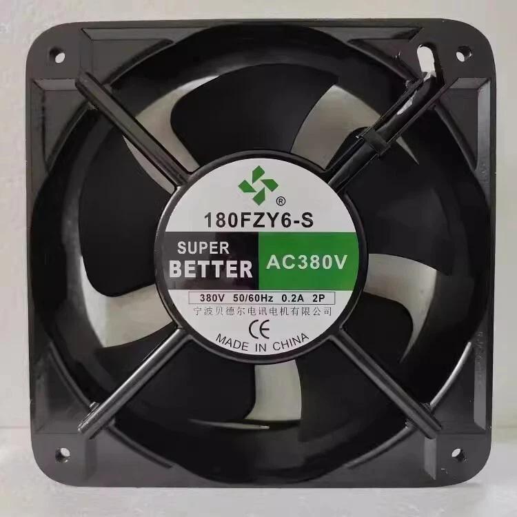 1PCS 180FZY6-S AC380V 50/60HZ 0.2A 18CM Axial Mute Cooling Fan - Image 1 of 1