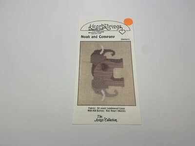 Heart Strings Noah And Company Elephants Counted Cross Stitch Pattern 1M - Image 1 of 3