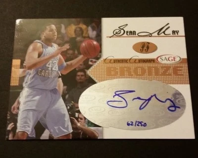 Sean May Bobcats North Carolina 2005 SAGE Autograph Signed Certified JN15 - Image 1 of 2
