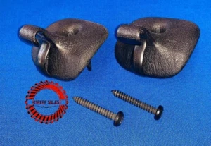 OEM 01-06 Chrysler Sebring Convertible Parasol Clips + Tornillos PAR - NEGRO - Imagen 1 de 2