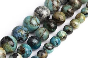 Natural Blue Green Opal Beads Grade AA Round Gemstone Loose Beads 6/8/10MM - Picture 1 of 9