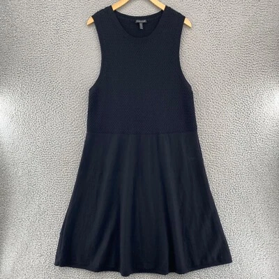 Vestido Eileen Fisher Mujer Extra Grande Negro Suéter Lana Sin Mangas Hasta la Rodilla* Foto 1 de 4