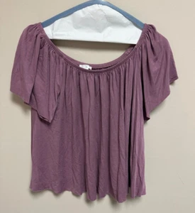 Womens Used  BP / Mauve/  Short Sleeve / Cropped Blouse XS - Picture 1 of 3
