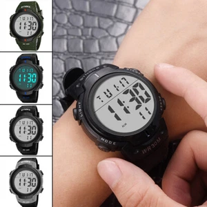 SYNOKE Mens Electronic LED Digital Watch Waterproof Sports Wrist Watches Outdoor - Picture 1 of 21