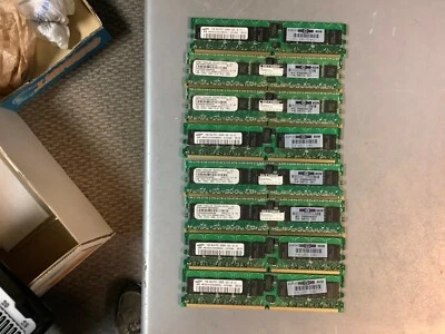 HP Server 8x-1GB Ram Modules 8GB Total P/N 345113-051 PC2-3200 DDR2 - Image 1 of 3