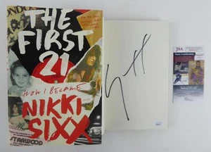 Nikki Sixx Signed The First 21 How I Became HC Book 1st Edition JSA COA - Imagen 1 de 9