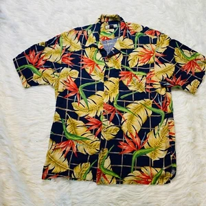 Tommy Bahama Hemd Herren Large Hawaii Tropical Seide Blumen Relax Knopfleiste - Bild 1 von 10