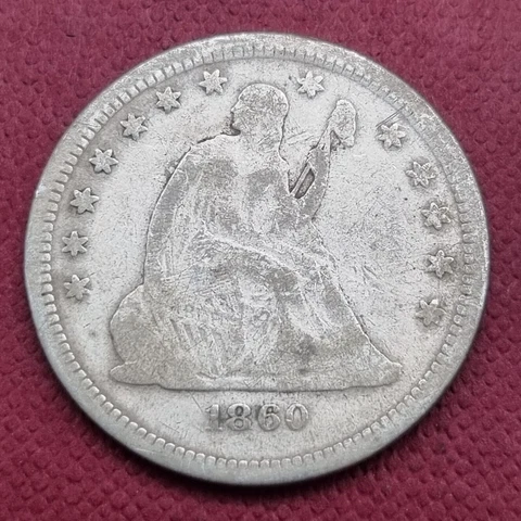 1860 O Seated Liberty Quarter 25c Better Grade Weak O #49016 Cover
